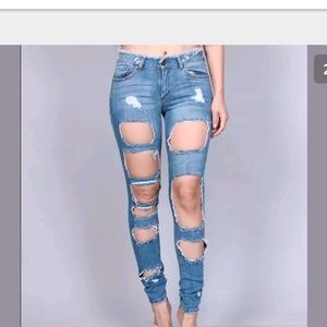 Aphrodite skinny jeans distressed distroyed 3